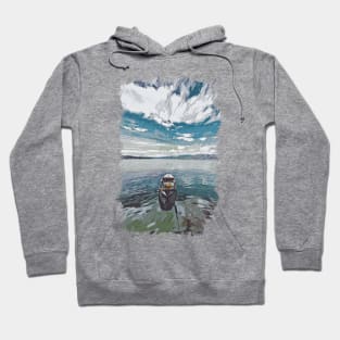 Boat on a lake Hoodie